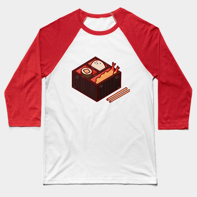 Little Red Bento Box Baseball T-Shirt by Claire Lin